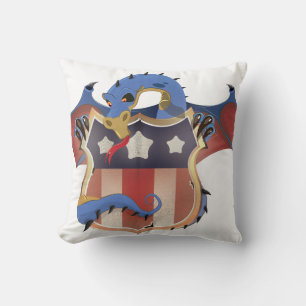 USA-Drache Vintage-Shield Kissen