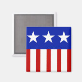 USA-Drei-Sterne-Flagge Magnet (Vorderseite/Rückseite)