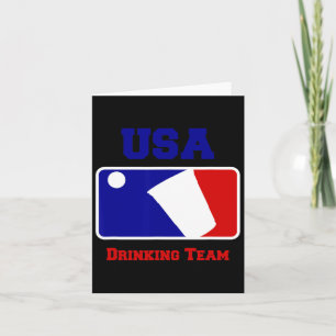 Usa Drink Team Funny Party Beer Pong Game Karte