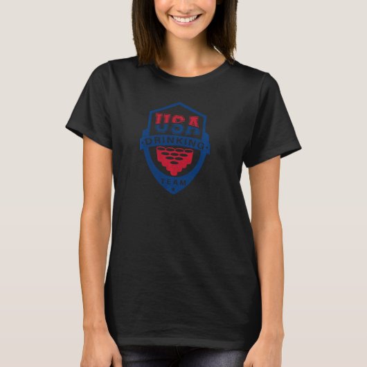 Usa Drinking Team 4. Juli Funny Independence D T-Shirt (Vorderseite)