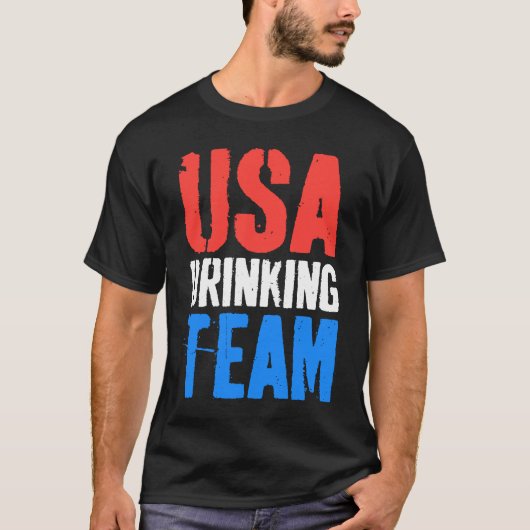 USA Drinking Team 4. Juli T-Shirt (Vorderseite)