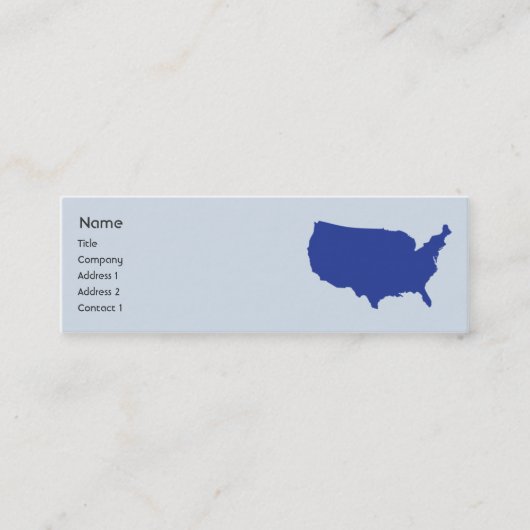 USA - dünn Mini Visitenkarte (Vorderseite)