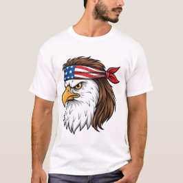 USA Eagle American Flag Headband Patriot T-Shirt