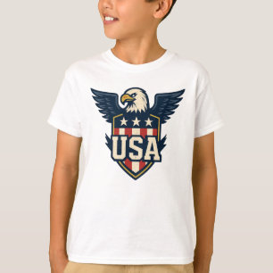 USA Eagle Crest — Vintage-Flaggenwappen T-Shirt