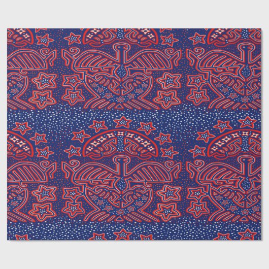 USA Eagle Democratic Patriot Geschenkpapier (Flach)