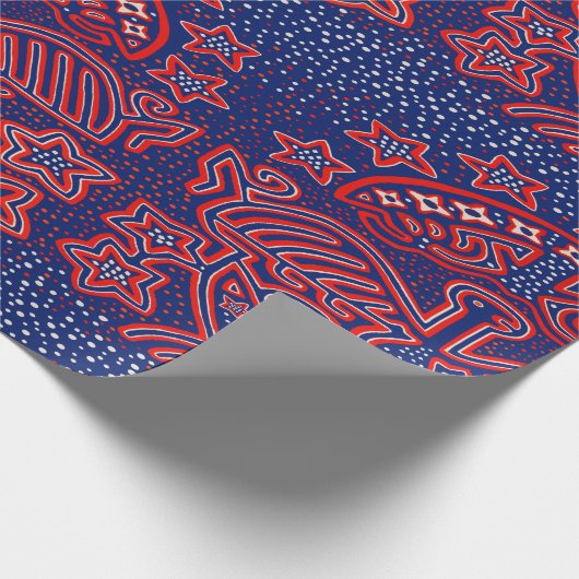 USA Eagle Democratic Patriot Geschenkpapier (Ecke)