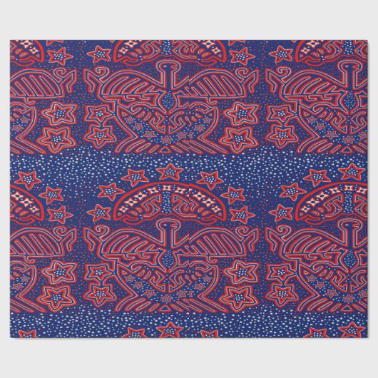 USA Eagle Democratic Patriot Geschenkpapier (Saum)