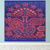 USA Eagle Democratic Patriot Leinwanddruck (Insitu (Holzboden))