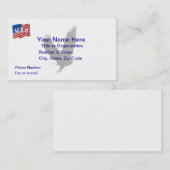USA Eagle Flag Business Card Visitenkarte (Vorne/Hinten)