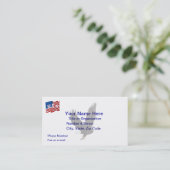 USA Eagle Flag Business Card Visitenkarte (Stehend Vorderseite)