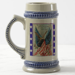 USA Eagle Fourth of July Patriotic Flag Bierglas