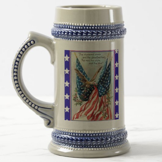 USA Eagle Fourth of July Patriotic Flag Bierglas