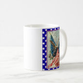 USA Eagle Fourth of July Patriotic Flag Kaffeetasse (VorderseiteRechts)