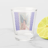 USA Eagle Fourth of July Patriotic Flag Schnapsglas (Rückseite)