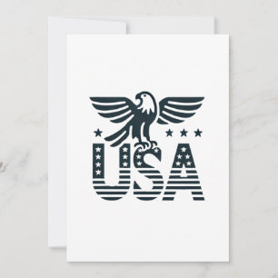 USA Eagle Patriotic Design - US Flagge Style Feiertagskarte