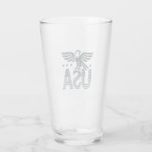 USA Eagle Patriotic Design - US Flagge Style Glas (Rückseite)