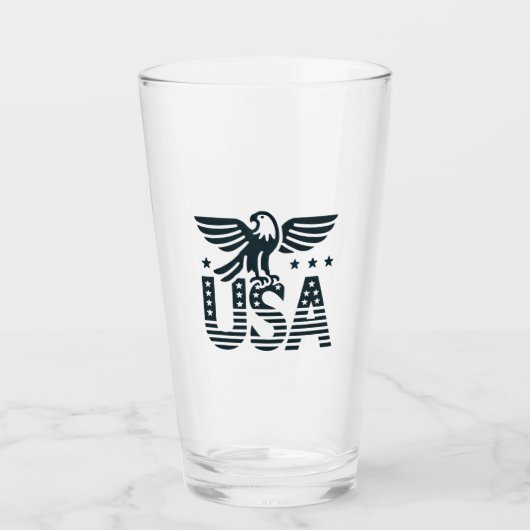 USA Eagle Patriotic Design - US Flagge Style Glas (Vorderseite)