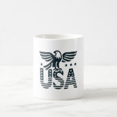USA Eagle Patriotic Design - US Flagge Style Kaffeetasse (Mittel)