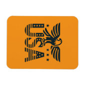USA Eagle Patriotic Design - US Flagge Style Magnet (Horizontal)