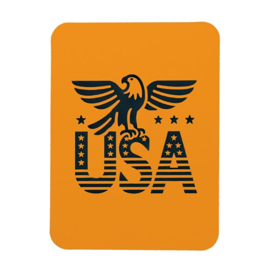 USA Eagle Patriotic Design - US Flagge Style Magnet (Vertikal)