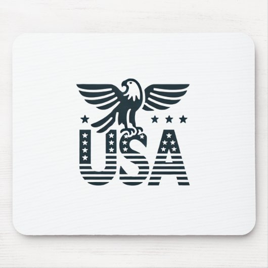 USA Eagle Patriotic Design - US Flagge Style Mousepad (Vorne)