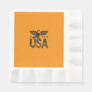 USA Eagle Patriotic Design - US Flagge Style Serviette