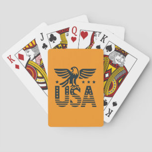 USA Eagle Patriotic Design - US Flagge Style Spielkarten