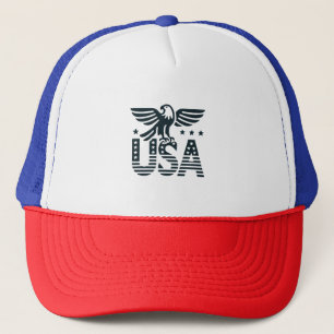 USA Eagle Patriotic Design - US Flagge Style Truckerkappe