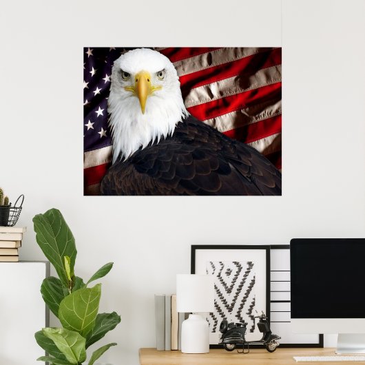 USA Eagle Patriotic Poster (Heimbüro)