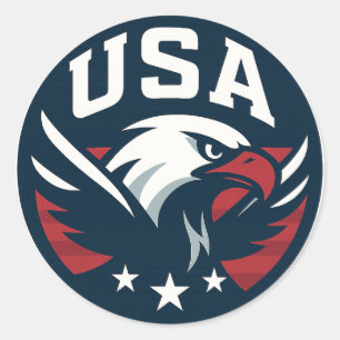 USA Eagle Roundel — Aggressives Sportsymbol Runder Aufkleber
