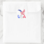 USA Eagle Runder Aufkleber (Tasche)