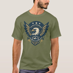 USA Eagle Shield — Vintage Flag Wappen T-Shirt