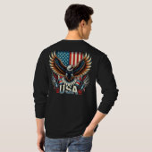 USA EAGLE T-Shirt (Schwarz voll)