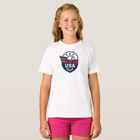 USA Eagle Wappen T-Shirt (Vorne ganz)