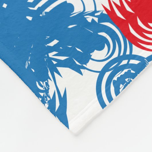 USA/EEUU FLAG SIMPLIFIED TEXT BY MASANSER PIXELAT FLEECEDECKE (Ecke)