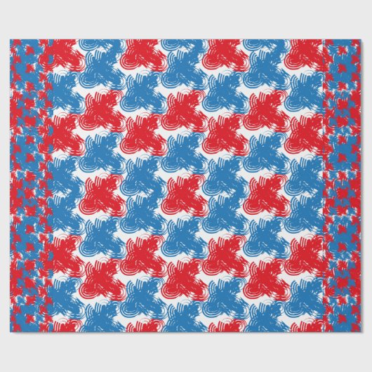 USA/EEUU FLAG SIMPLIFIED TEXT BY MASANSER PIXELAT GESCHENKPAPIER (Flach)