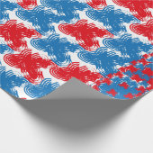 USA/EEUU FLAG SIMPLIFIED TEXT BY MASANSER PIXELAT GESCHENKPAPIER (Ecke)