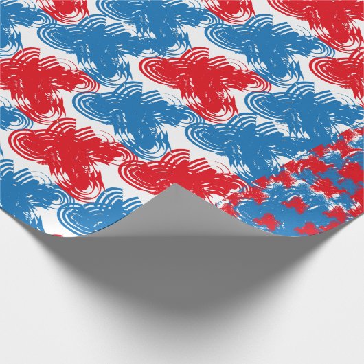 USA/EEUU FLAG SIMPLIFIED TEXT BY MASANSER PIXELAT GESCHENKPAPIER (Ecke)