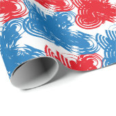 USA/EEUU FLAG SIMPLIFIED TEXT BY MASANSER PIXELAT GESCHENKPAPIER (Rolleneckpunkt)