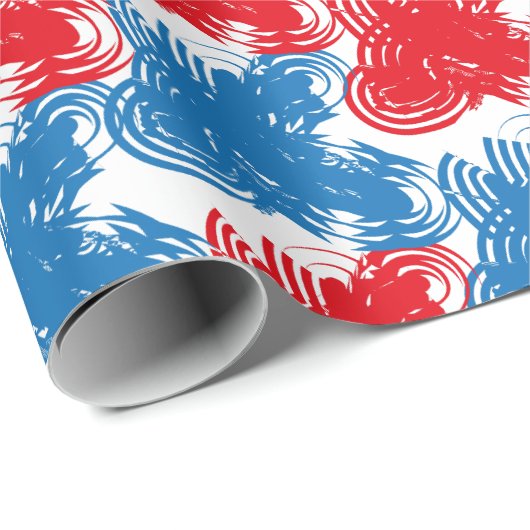 USA/EEUU FLAG SIMPLIFIED TEXT BY MASANSER PIXELAT GESCHENKPAPIER (Rolleneckpunkt)