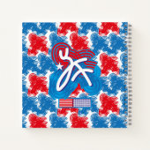 USA/EEUU FLAG SIMPLIFIED TEXT BY MASANSER PIXELAT NOTIZBLOCK (Rückseite)