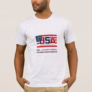 USA - Eine Nation der Freiheit Premium Patriotic T-Shirt
