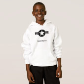 USA Einfallsschwarz Hoodie (Vorne ganz)