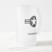 USA Einfallsschwarz Mattglas Bierglas (VorderseiteRechts)