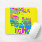 USA-Einheitsdesign: Hoffnung und Stärke Mousepad (Mit Mouse)