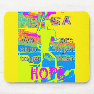 USA-Einheitsdesign: Hoffnung und Stärke Mousepad