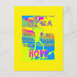 USA-Einheitsdesign: Hoffnung und Stärke Postkarte