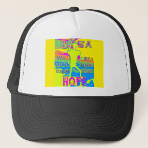USA-Einheitsdesign: Hoffnung und Stärke Truckerkappe