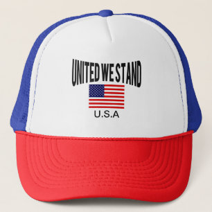 USA Einig stehen wir Amerikanischer Klassischer Pa Truckerkappe