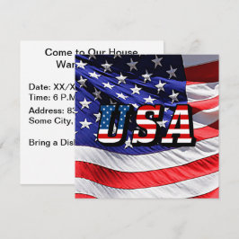 USA - Einladung zur amerikanischen Flagge und Flag